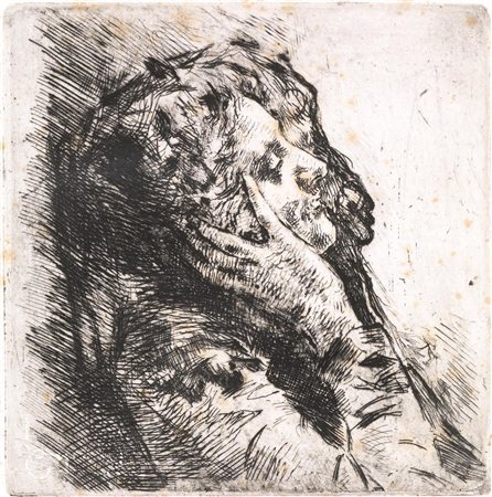 Luigi Conconi(Milano 1852 - 1917)RITRATTO DI DONNAacquaforte e monotipo. mm...