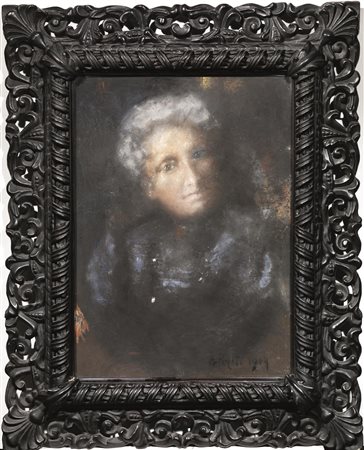 Arturo Rietti(Trieste 1863 &ndash; Padova 1943)RITRATTO FEMMINILE 1909tecnica...