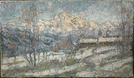 Arnaldo Nussi(Cividale del Friuli 1902 - 1977)PAESAGGIO MONTANOolio su tela...