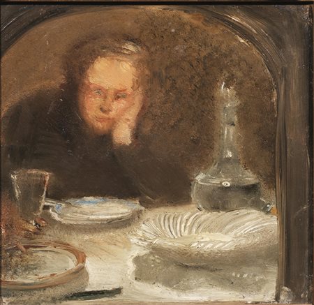 Attribuito ad Armando SpadiniLA MADREolio su cartone, cm 32x33,5sul retro...