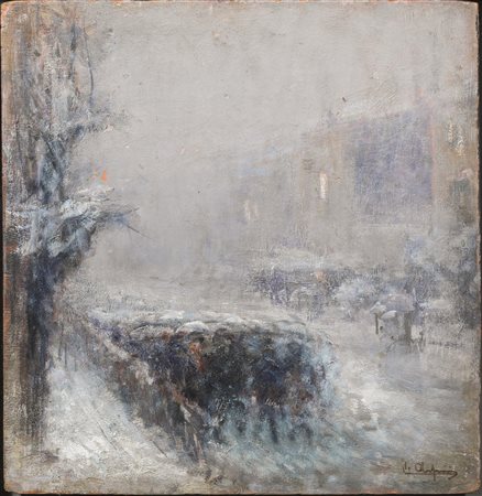 Carlo Arpini(Ancona 1866 - Monza 1922)I NOSTRI OPERAI VANNO AL LAVOROolio su...