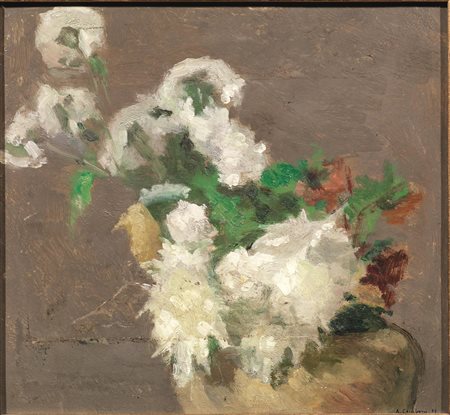 Adone Comboni(Riva di Trento 1880 - Venezia 1959)VASO DI FIORIolio su...