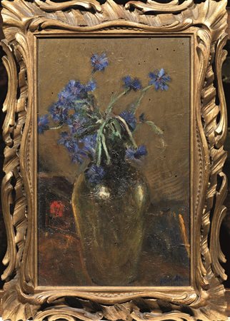 Gianni Maimeri(Varano Borghi 1884 - Milano 1951)VASO CON FIORDALISIolio su...