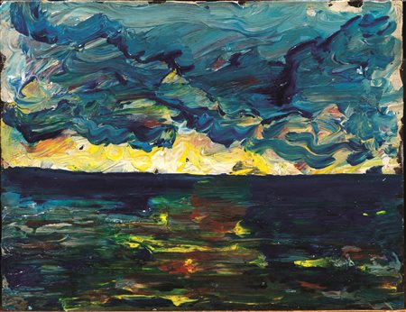 Scuola italiana, sec. XXTRAMONTOolio su cartoncino, cm 26x34&nbsp;