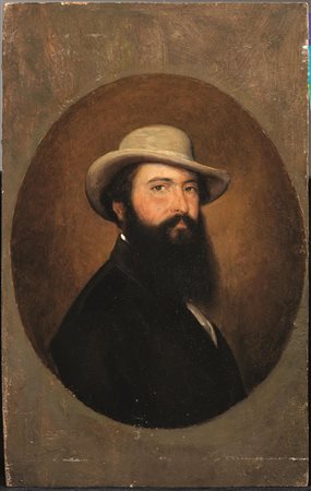 Scuola piemontese, sec. XIXRITRATTO DI GENTILUOMOolio su tavoletta, cm...