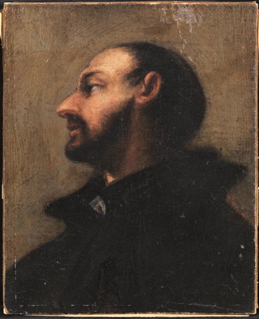 Scuola veneta, sec. XVIII SAN FILIPPO NERI olio su tela applicata su...