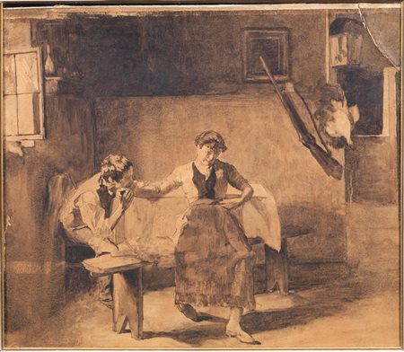 Giovan Battista Quadrone(Mondovì 1844 - Torino 1898)CORTEGGIAMENTOChina...