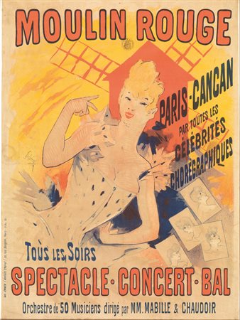 Jules Ch&eacute;ret(Parigi 1836 - Nizza 1932) PARIS CANCAN. 1890 Litografia a...