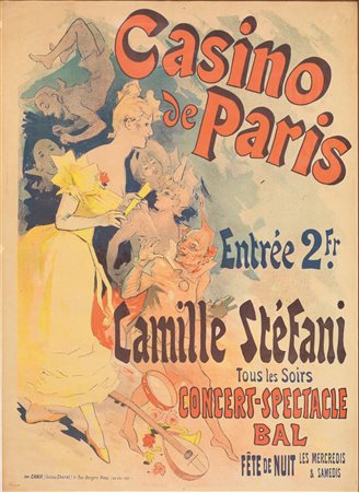 Jules Chéret(Parigi 1836 - Nizza 1932)CASINO DE PARIS. 1891Litografia a...