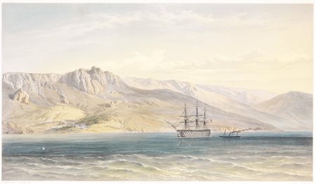 L&rsquo;ASSEDIO DI SEBASTOPOLI. 1885Litografie a colori. mm 350x540 ca....