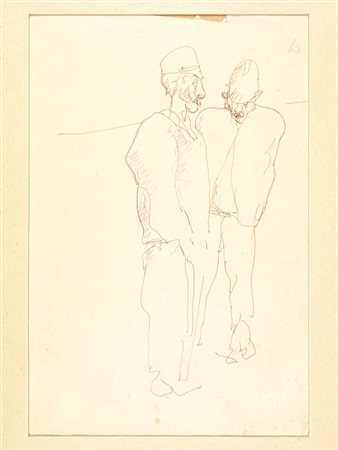 Lorenzo Viani (Viareggio 1882 - Ostia 1939) DUE DISEGNI Ritratto a...