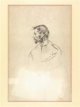 Lorenzo Viani(Viareggio 1882 - Ostia 1939)RITRATTO DI SOLDATOmatita nera e...