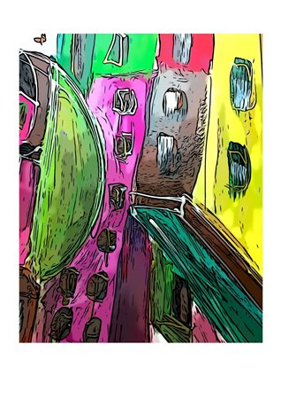 IOVINO DANIELA RIBERA (TORINO) 1973 città immaginaria 2021 pittura acrilica e...