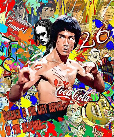DE LEO RAFFAELE taranto (taranto) 1970 Bruce lee Modern 2021 FINE ART -...