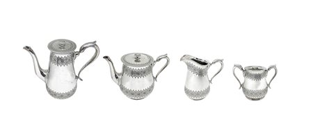 DALIANA - Servizio da °e/caffe in sheffield composto da: teiera, caffettiera, lattiera e zuccheriera 