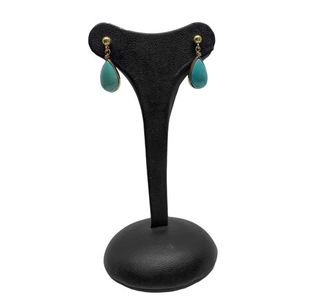 Orecchini in oro e turchesi