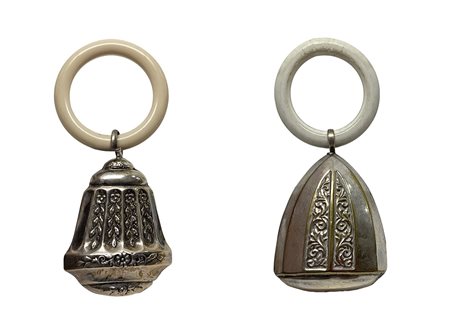 N°2 sonagli in argento, 20°  secolo