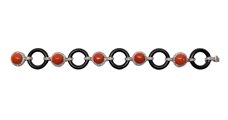 Bracciale vintage in onice e corallo