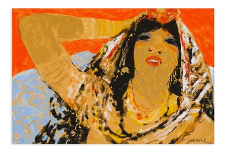 SALVATORE FIUME (1915-1997) - Donna dal fiore in testa, 2004