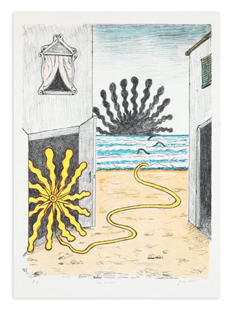 GIORGIO DE CHIRICO (1888-1978) - Sole e mare, 1969