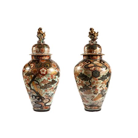 Coppia di vasi cinesi Imari, fine XVII secolo