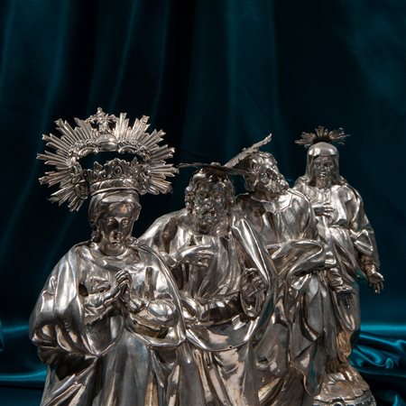 Bartolomeo Borroni (Vicenza 1703 - Roma 1787), Quattro sculture in argento