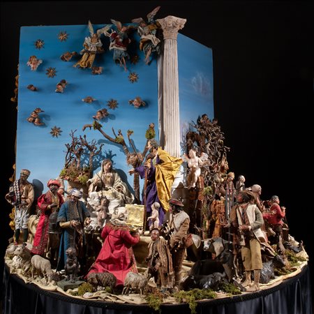 Raro e prezioso presepe napoletano del Settecento