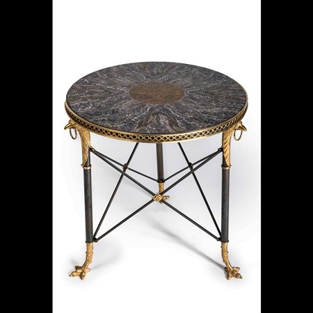Elegante tavolo in ametista e diaspro, Francia periodo Neoclassico