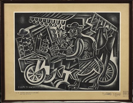 Fortunato Depero, Tav. 20, Venditrice ambulante di città bassa, 1930