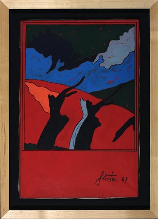 Tano Festa, Piccolo paesaggio, 1969