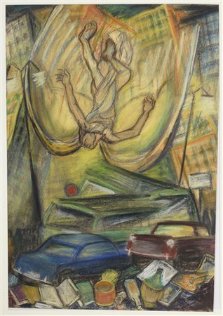 PASTELLO SU CARTA DI ARMIRO YARIA, 1973