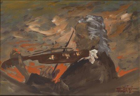 DIPINTO RITRATTO DI VIOLINISTA