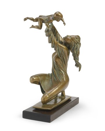 BRONZO DONNA E BIMBO DI SERGIO CAPELLINI