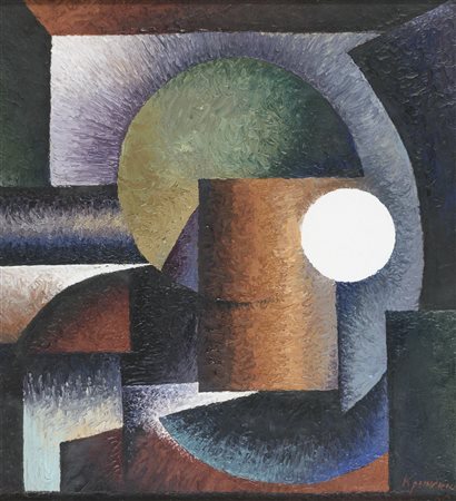 DIPINTO FUTURISTA DI PITTORE RUSSO, 1960