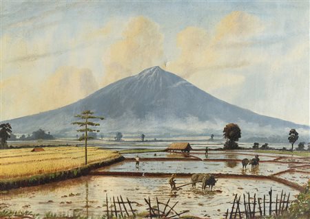 DIPINTO INDONESIANO, F.TO G.A. KADIR