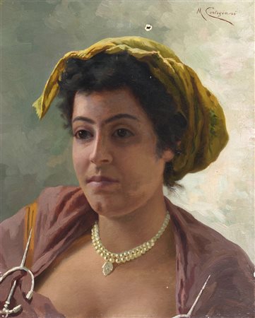 DIPINTO POPOLANA DI MICHELE CORTEGIANI BABUINO