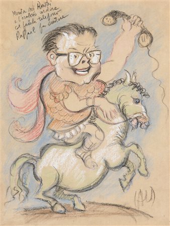 PASTELLO SATIRICO CRAXI A CAVALLO