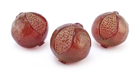 TRE MELOGRANI IN VETRO