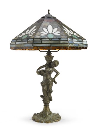LAMPADA IN BRONZO, STILE TIFFANY