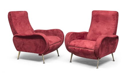 COPPIA DI POLTRONE RECLINABILI, FINE ANNI '60