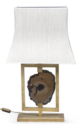 LAMPADA IN OTTONE E AGATA, ANNI '50