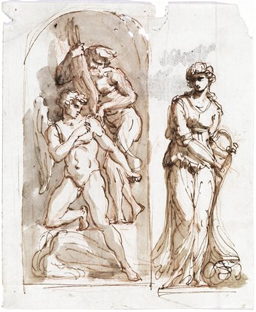 Pedrini, Domenico(Bologna 1728 - 1800)STUDI PER DEDALO E ICARO E PER FIGURA...