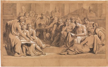 Palagi, Pelagio(Bologna 1775 - Torino 1860)L&rsquo;ACCADEMIA DI PITTURAMatita...