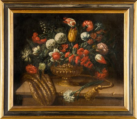 Scuola Toscana del XVII secolo Natura morta di fiori