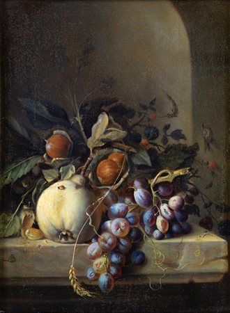 Abraham Brueghel (Anversa , 1631 - Napoli, 1690) Natura morta di frutta