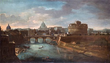 Gaspar van Wittel (bottega di) (Amersfoort, 1653 - Roma, 1736) Veduta di Roma