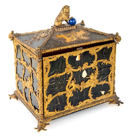 Scrigno in vernis Martin e bronzo, XVIII/XIX secolo