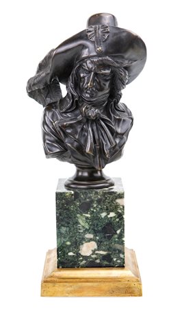 Busto di Napoleone Bonaparte in bronzo brunito, Francia, XIX secolo