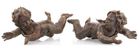 Due sculture in legno, fine del XVIII secolo