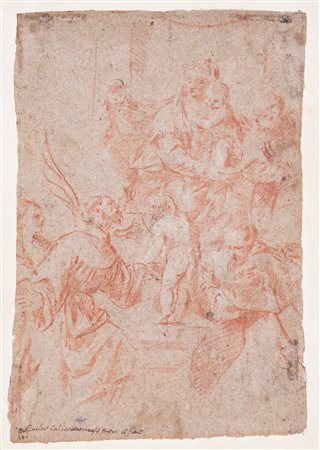 Scuola Veneta del XVII secolo Disegno della pala di San Zaccaria di Paolo Veronese 